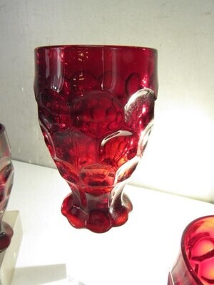 Ruby Red Water goblets (6)
