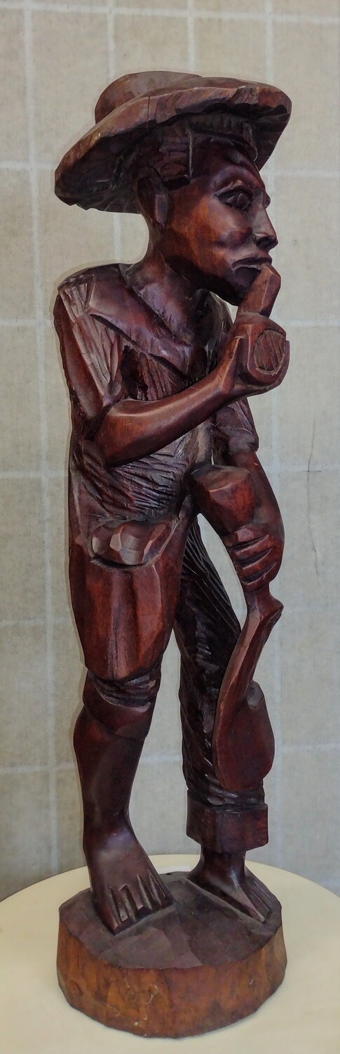 Carved Teak statue - 27"tall
