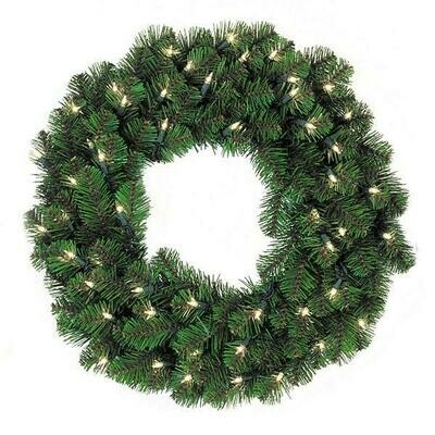 80073 24inch multi light electric wreath