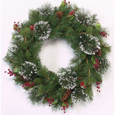 80021 24inch FROSTED WREATH