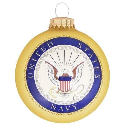 63256 Navy Ornament glass ball