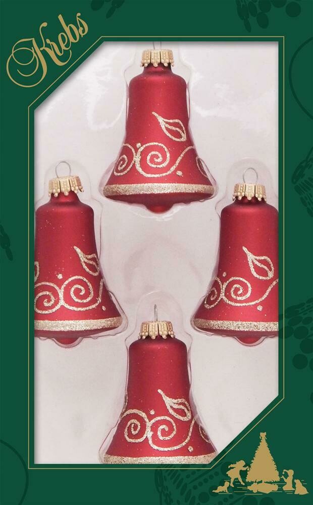 60474 RED VELVET W/ GOLD BELLS