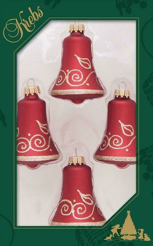 60474 RED VELVET W/ GOLD BELLS
