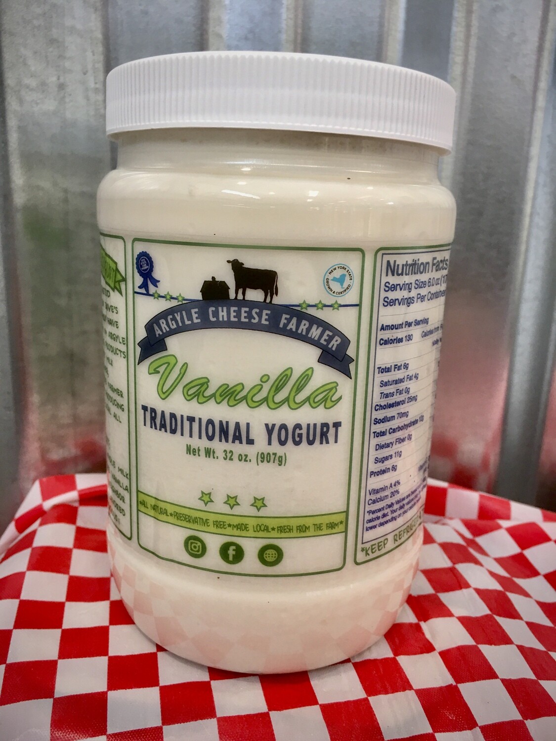Yogurt Whole Milk Vanilla 32oz