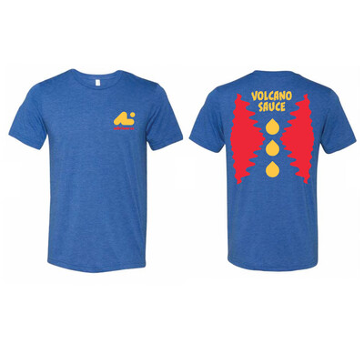 Volcano Sauce T-shirt: Blue