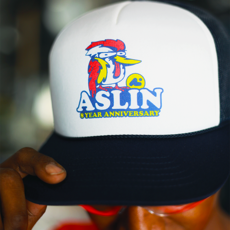 8th Anniversary Foam Trucker: Navy/White