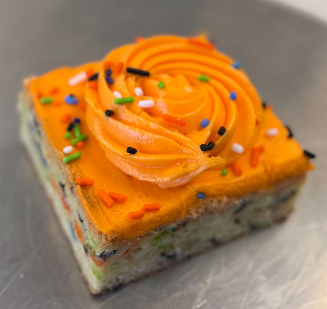 Halloween Cake Batter Blondie