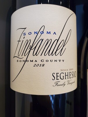 BOTTLE Seghesio SONOMA Zinfandel BOTTLE