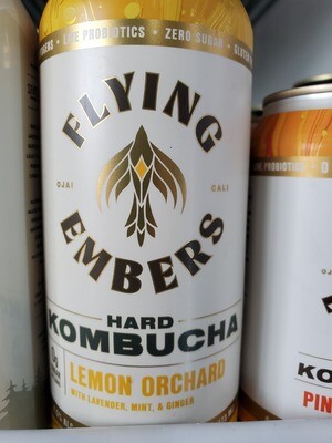 CANS Flying Embers Lemon Orchard Kombucha 16oz