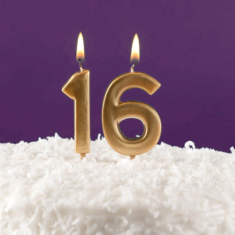 Number Candles - Gold
