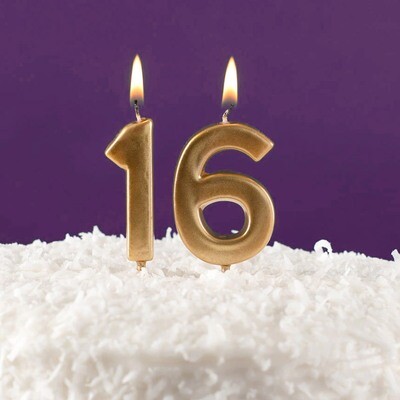 Number Candles - Gold