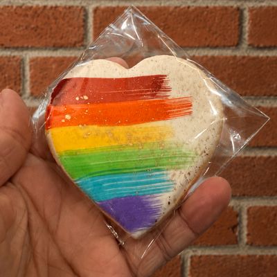 NEW! Rainbow Heart Sugar Cookie