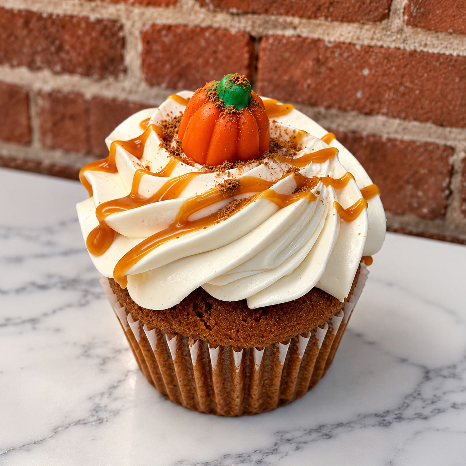NEW! Pumpkin Caramel Latte Cupcake