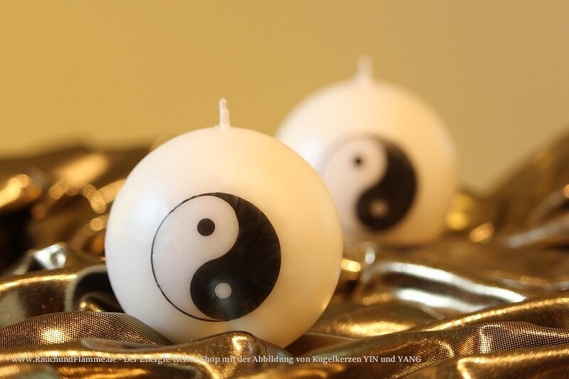 Yin und Yang Kerze Kugelkerze Yin Yang
