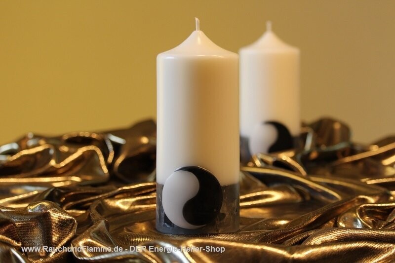 Yin und Yang Kerze 3D-Symbol Energiekerze Yin Yang handgefertigt