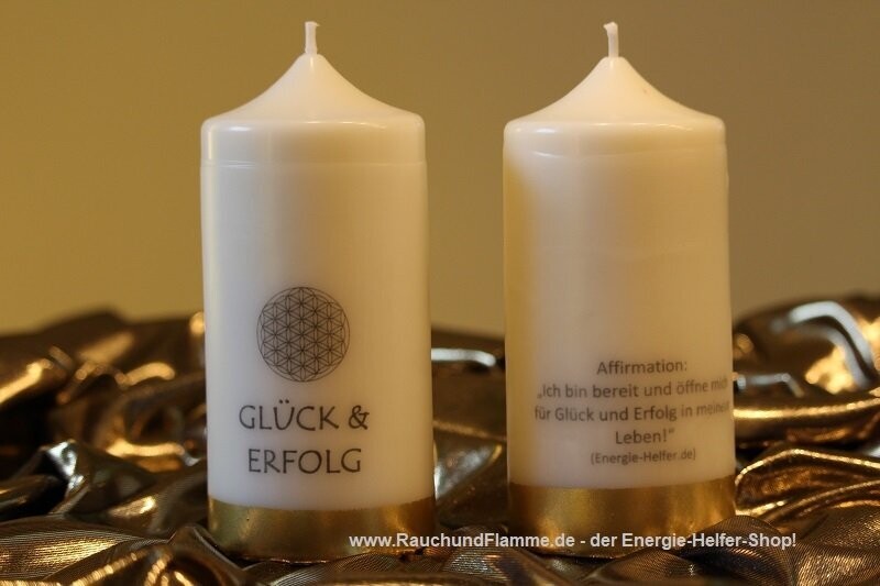 Themen Kerze GLÜCK & ERFOLG handgegossen