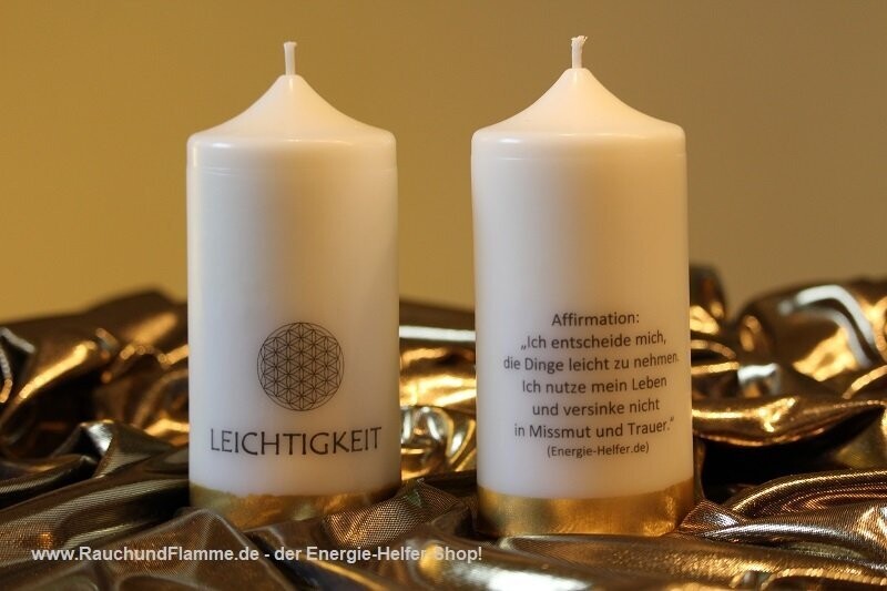 Themen Kerze LEICHTIGKEIT hangegossen