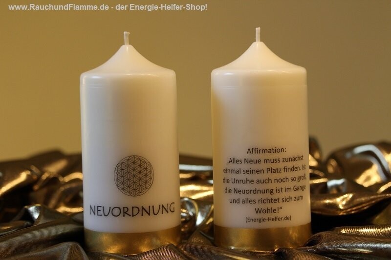 Themen Kerze NEUORDNUNG handgegossen