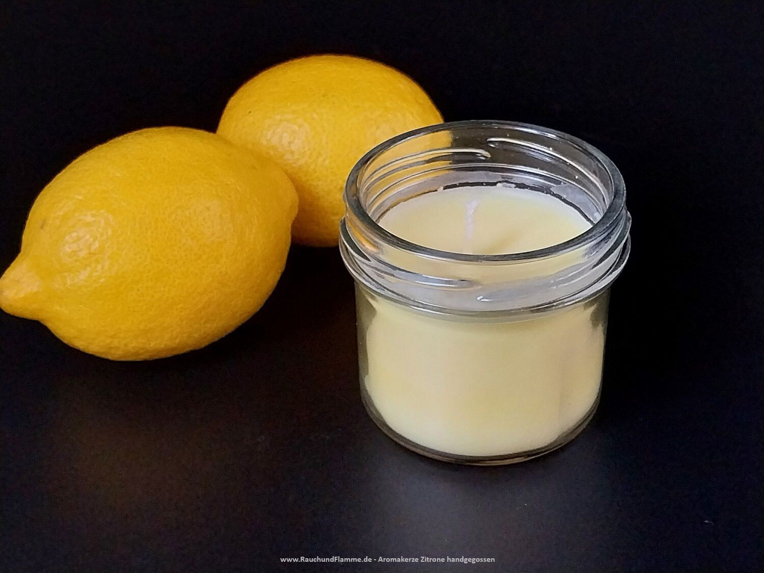 Aromakerze Duft Zitrone im Schraubglas