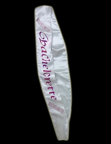White Bride To Be Non-Flashing Sash