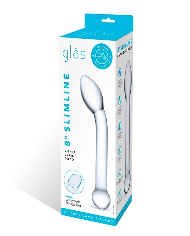 Gläs 8″ Slimline G-Spot Glass Dildo