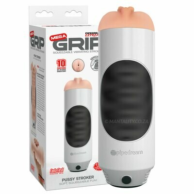 Mega Grip Squeezable Vibrating Pussy Stroker