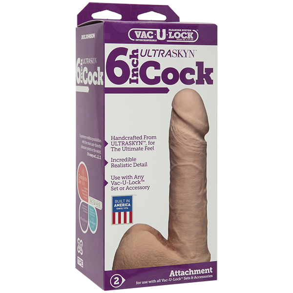 Vac-U-Lock - 6" ULTRASKYN™ Cock Vanilla