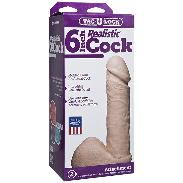 Vac-U-Lock™ - 6" Realistic - Vanilla