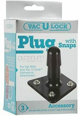 Vac U Lock Plug W/snaps-Black