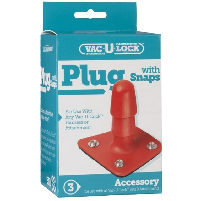 Vac U Lock Plug W/snaps-Red