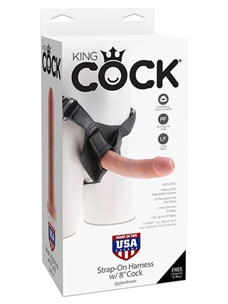 Pipedream King Cock Strap on Harness with 8" Cock