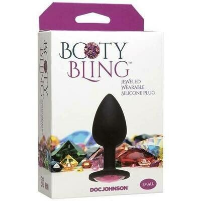 Booty Bling Silicone Plug Crystal- Pink