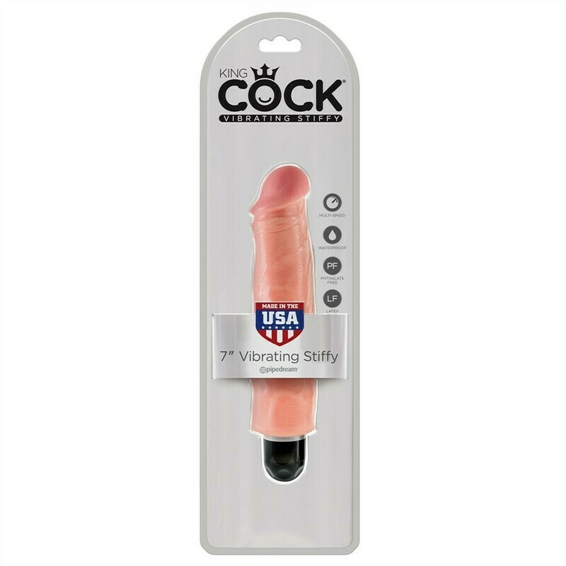 King Cock 7" Vibrating Stiffy - Light
