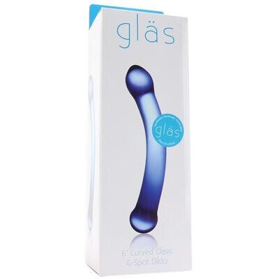 6 Inch Curved G-Spot Glass Dildo