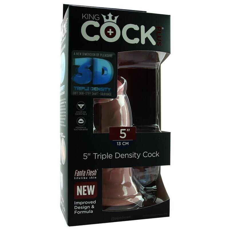 King Cock Plus Triple Density 5" Cock in Flesh