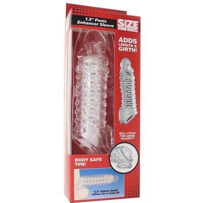 Size Matters 1.5 Inch Enhancer Sleeve in Clear