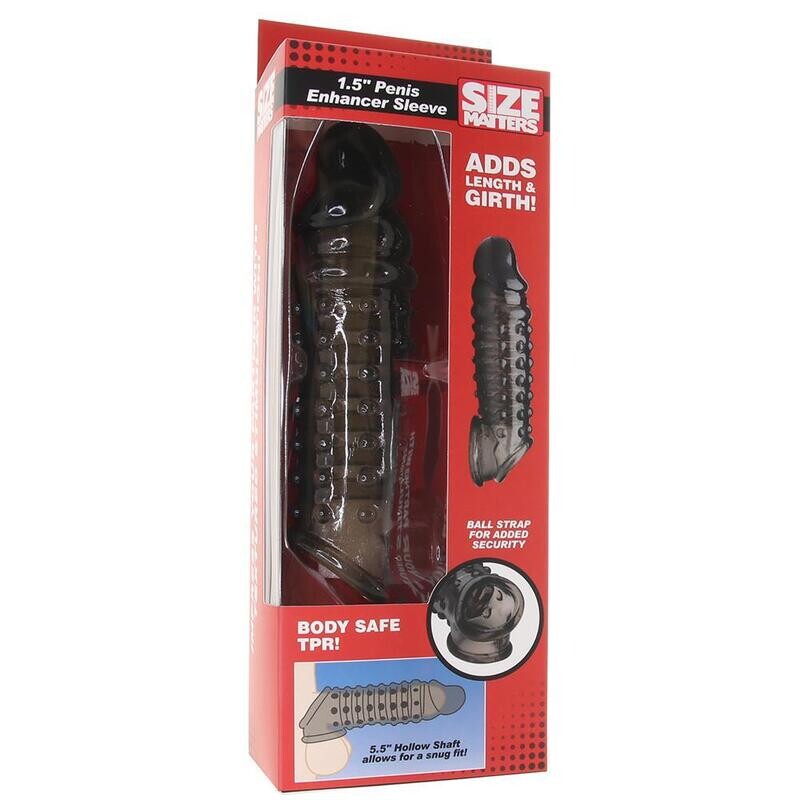 Size Matters 1.5 Inch Enhancer Sleeve in Smoke