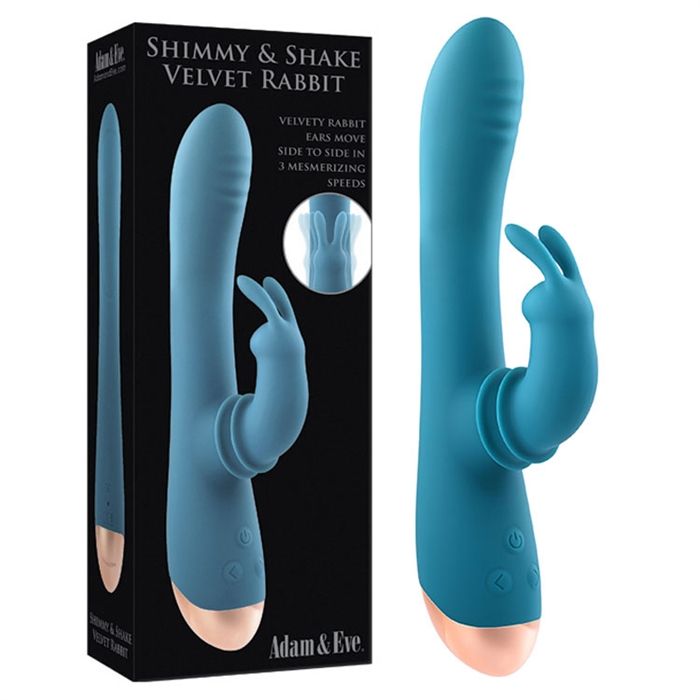 Shimmy & Shake Velvet Rabbit - Silicone Teal