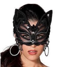 Black Lace Cat Mask