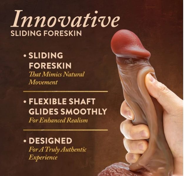 Blush - Renaissance - Raphael 9.5" Sliding Foreskin Dildo w Squeezable Balls