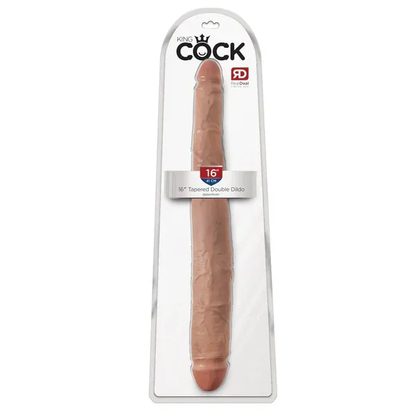 Pipedream - King Cock® - 16” Tapered Double Dildo – Beige