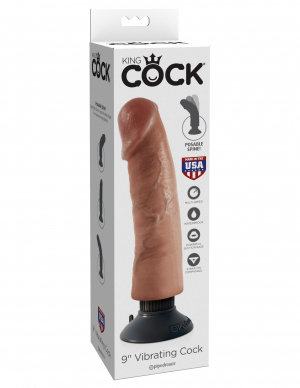 King Cock 9" Vibrating Cock