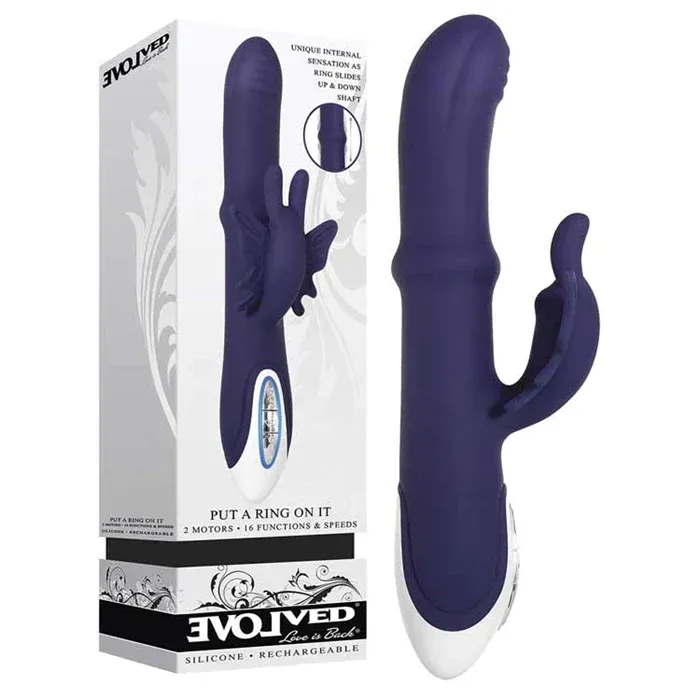 Put A Ring On It - Vibrator, 2 Motors, 16 Functions - by Evolved