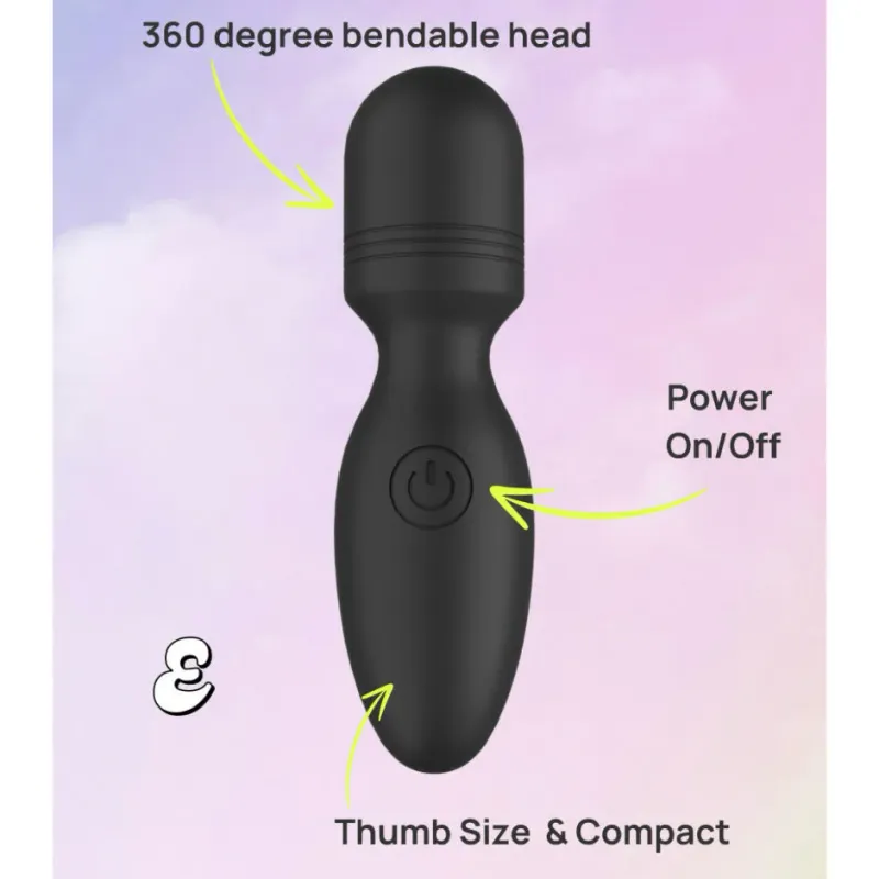 Purr (Black) & Colibri (Lilac) Ultra Powerful Rechargeable Micro Wand Vibrator - by Esmerelda