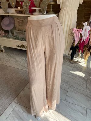 CHAMPAGNE LINEN PANTS