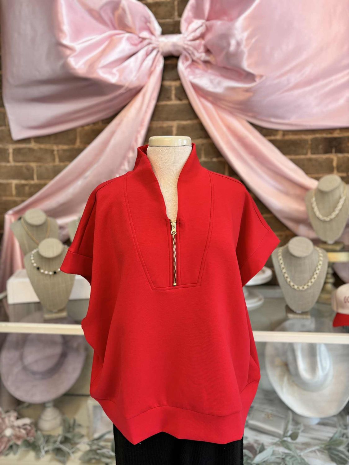 RUBY QUARTER ZIP-PULLOVER