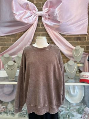 CURVY BROWN SWEATSHIRT