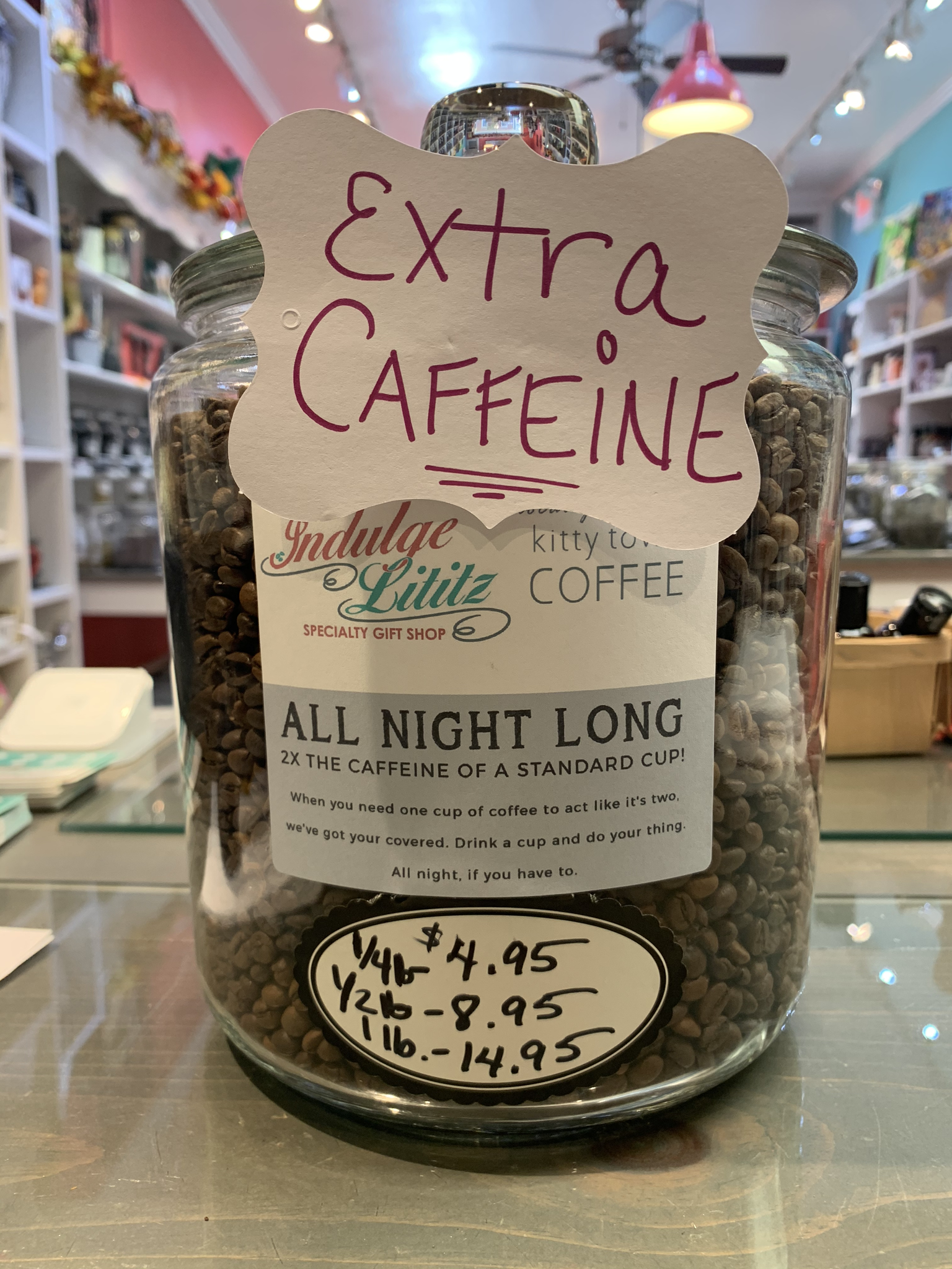 Extra Caffeine Added All Night Long Cat Coffee Portion Of All Sales Goes To Local Cat Rescues