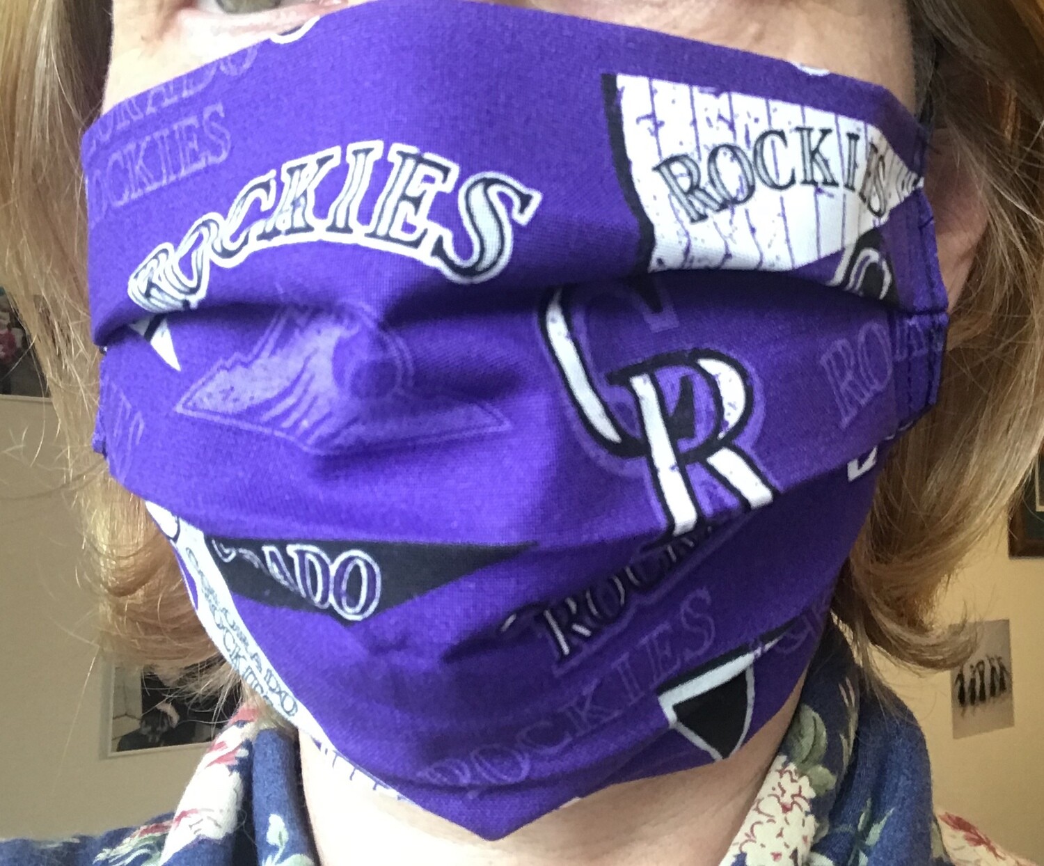 Face Mask Rockies Colorado  Cotton Multi Layered Washable Reusable USA seller