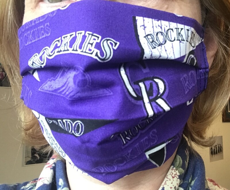 Face Mask Rockies Colorado  Cotton Multi Layered Washable Reusable USA seller